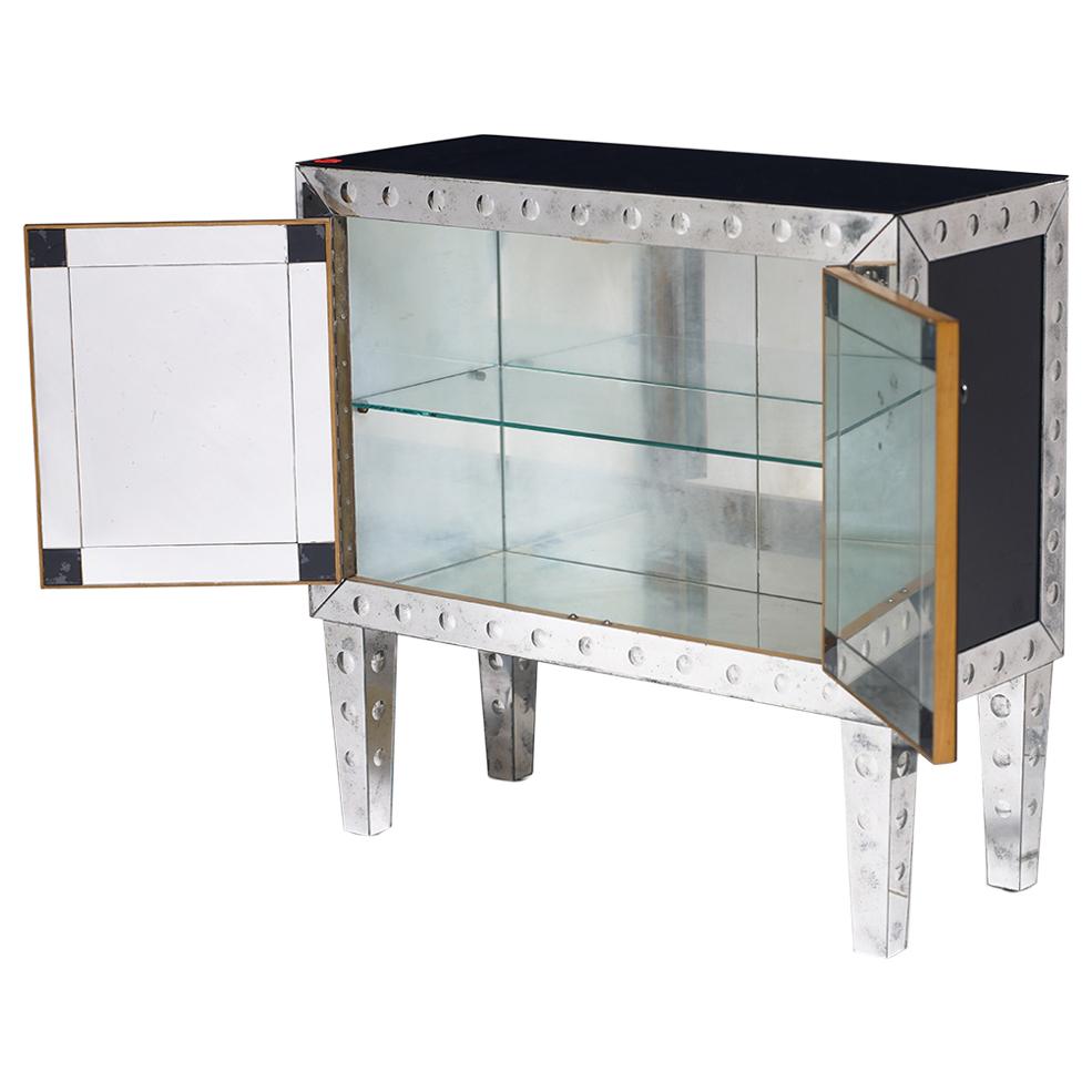 Fine Quality Etched Mirrored Glass Cocktail Cabinet, French, circa 1960