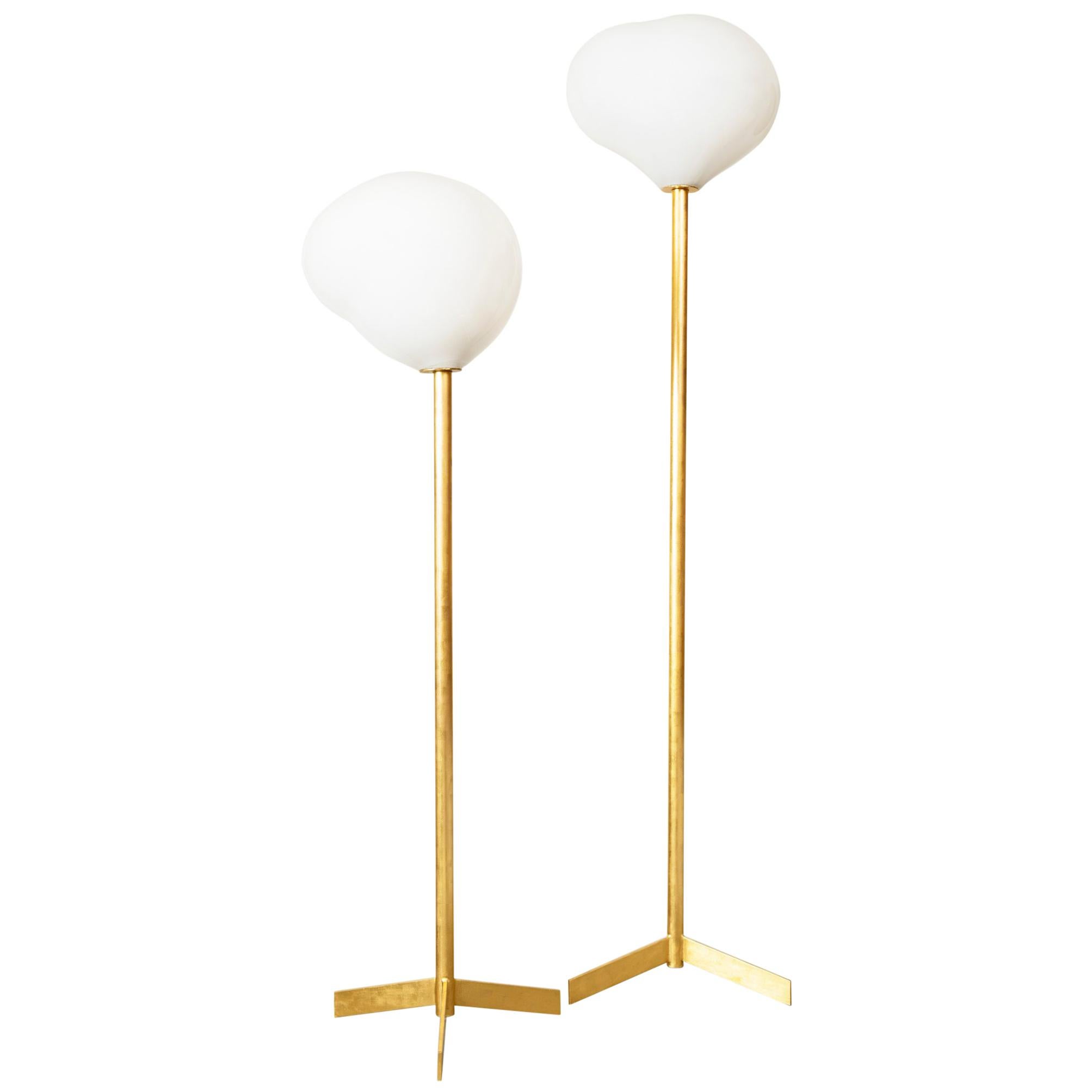 Pair of "Nubes" Floor Lamp, Galerie Blanchetti Edition, 2019 For Sale