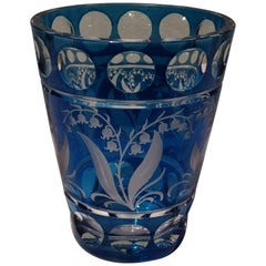 Vaso in stile country in vetro blu Mughetto Decor Sofina Boutique Kitzbühel
