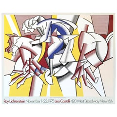 Roy Lichtenstein 'Red Horseman / Leo Castelli' Rare Original 1975 Poster Print