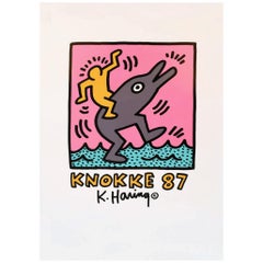 Keith Haring 'Casino Knokke' Rare Original 1987 Poster Print on Fine Paper