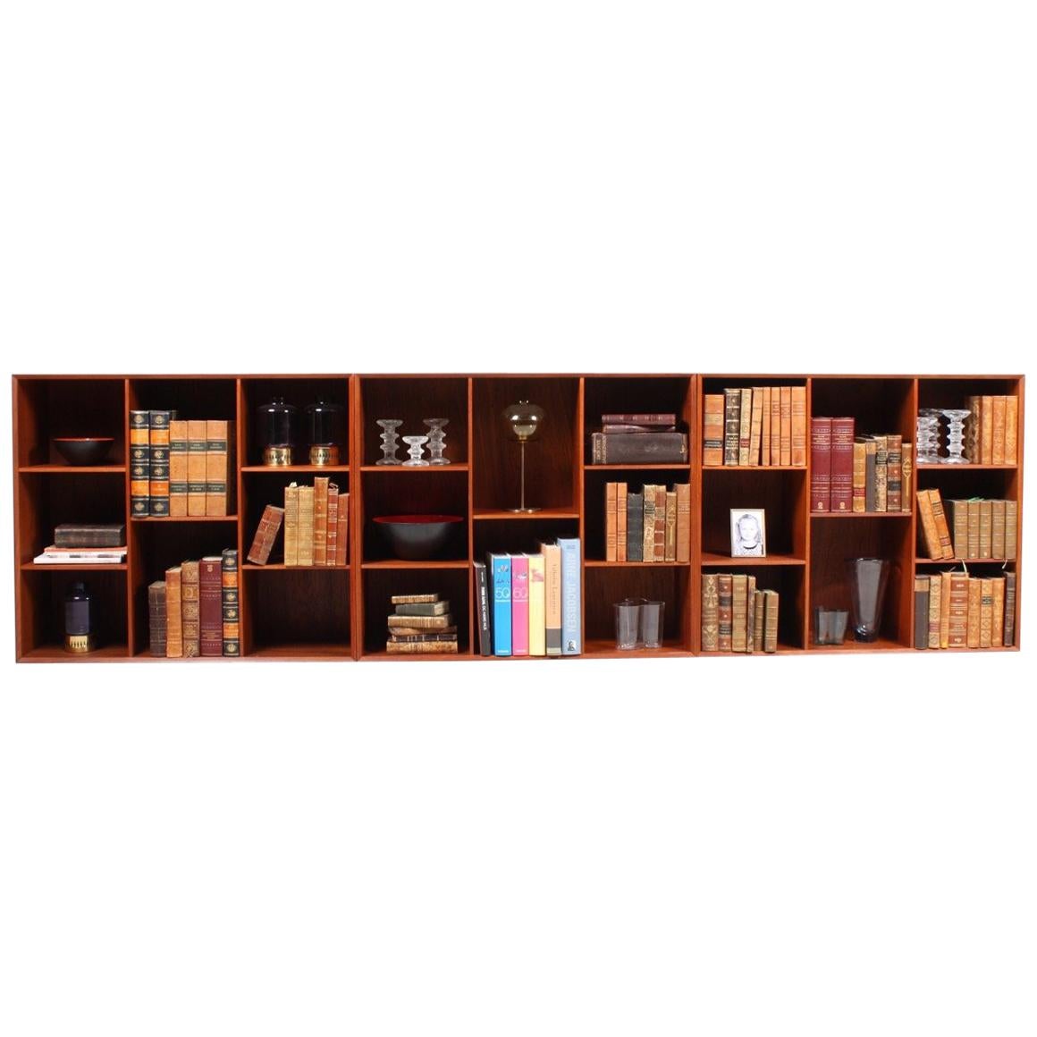 Set of Three WallMounted Bookcases by Hvidt and Mølgaard at 1stDibs