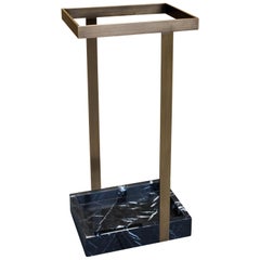 Bronze and Marble Umbrella Stand