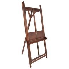 Belgian Display Easel in Mahogany Wood, circa 1930