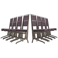 Jean Prouvé Set of Eight Reclining Chairs