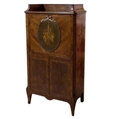 Louis XVI Style Kingwood and Marquetry Secretaire Abbatante or Desk