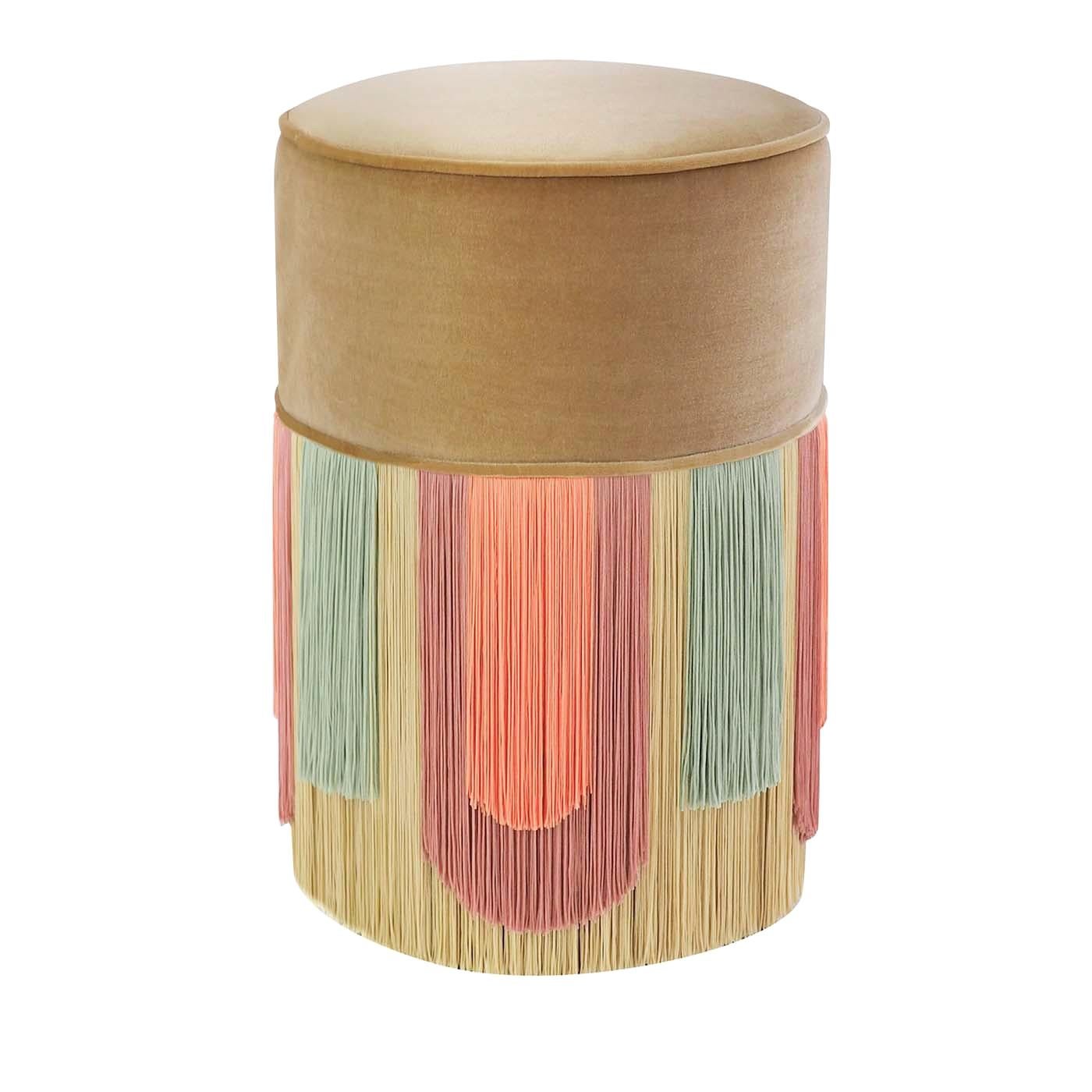 Pouf Couture Geometrico Beige Decò