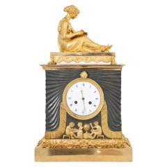 Antique Empire Pendule with Allegory of Sciences, Mallot & Cie, Paris Late 18th Century