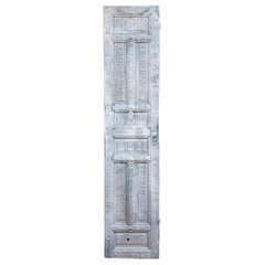 Single Panel Moroccan Wooden Door, Light Silver 23MO54