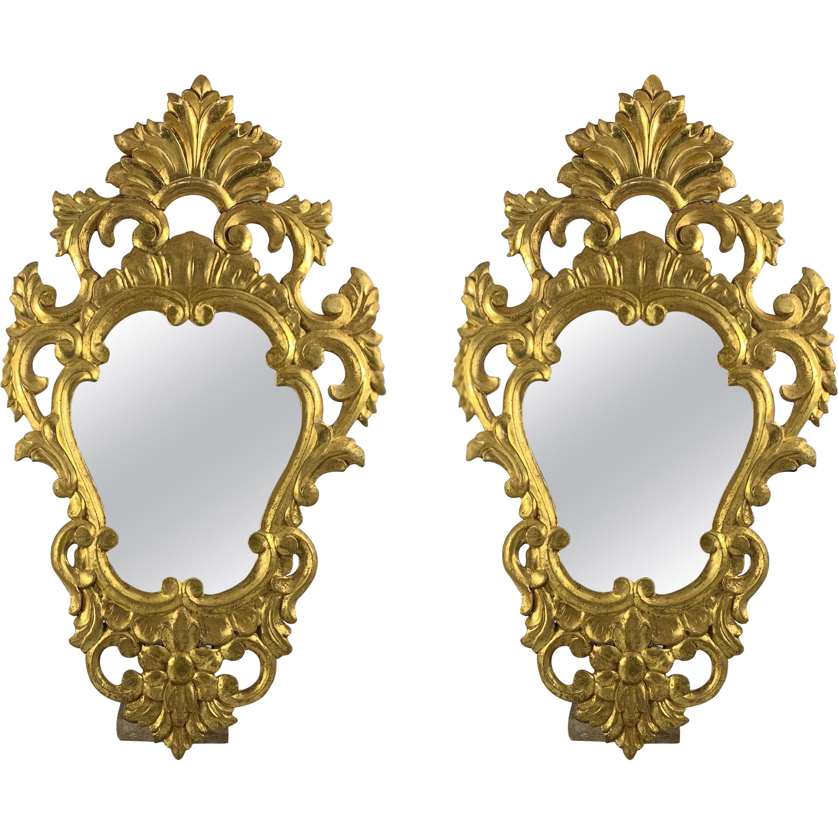 19th Century Pair of Gilt French Mirrors For Sale