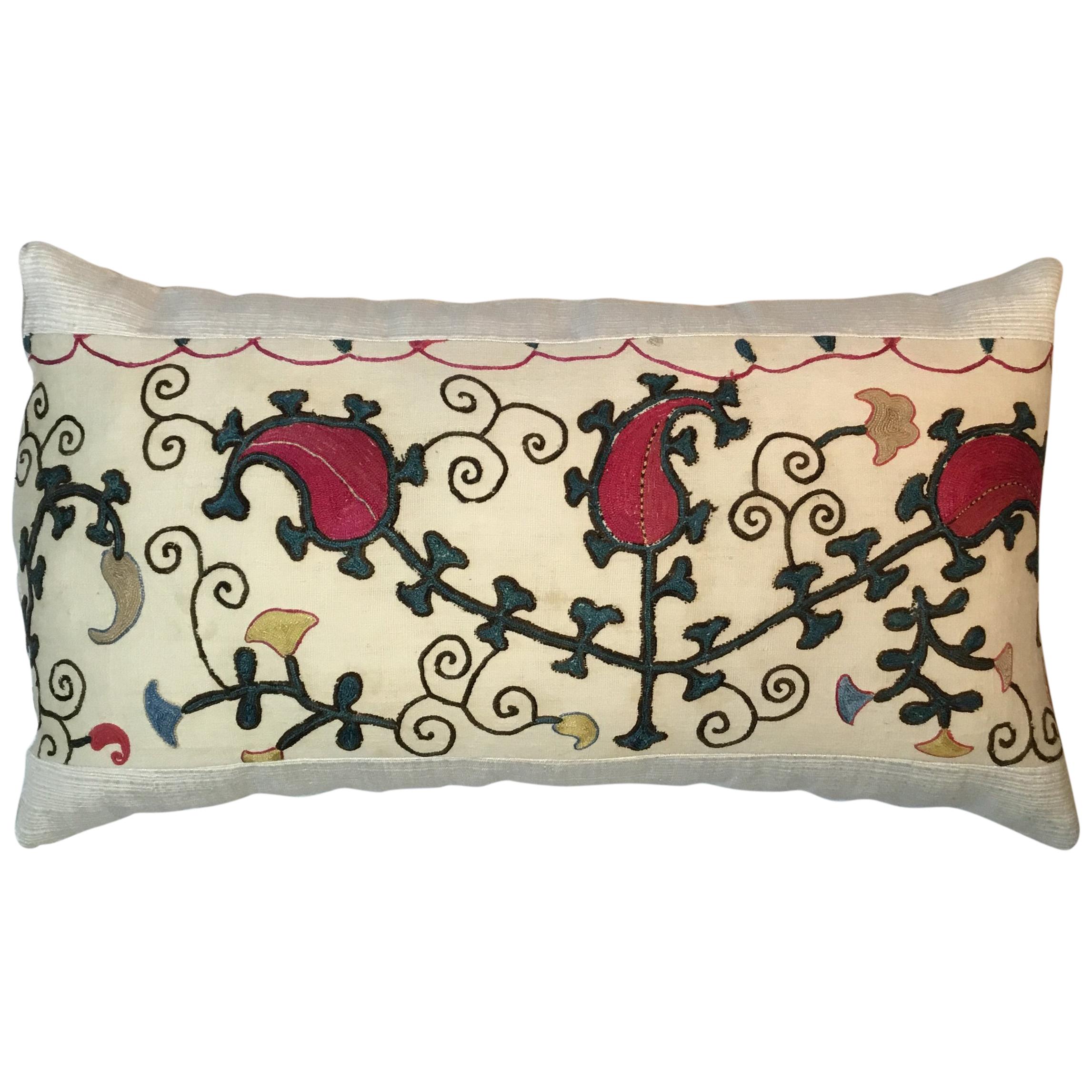 Antique Hand Embroidery Suzani Pillow