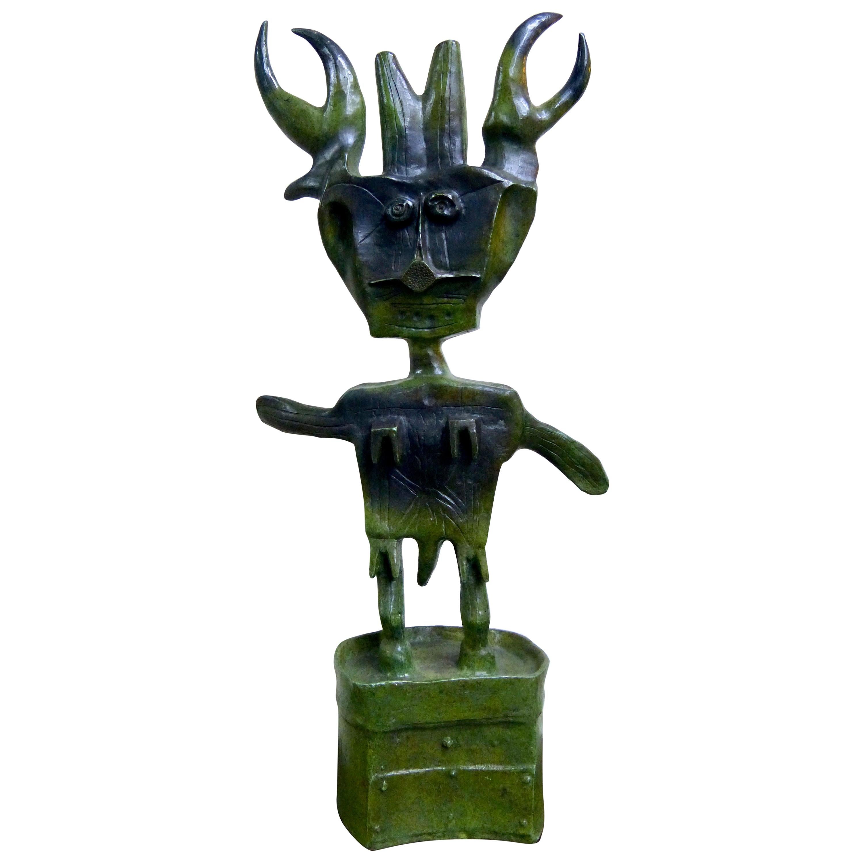 Niño Insecto 'Bug Boy' Bronze Sculpture by Oaxacan Artist Sergio Hernandez For Sale