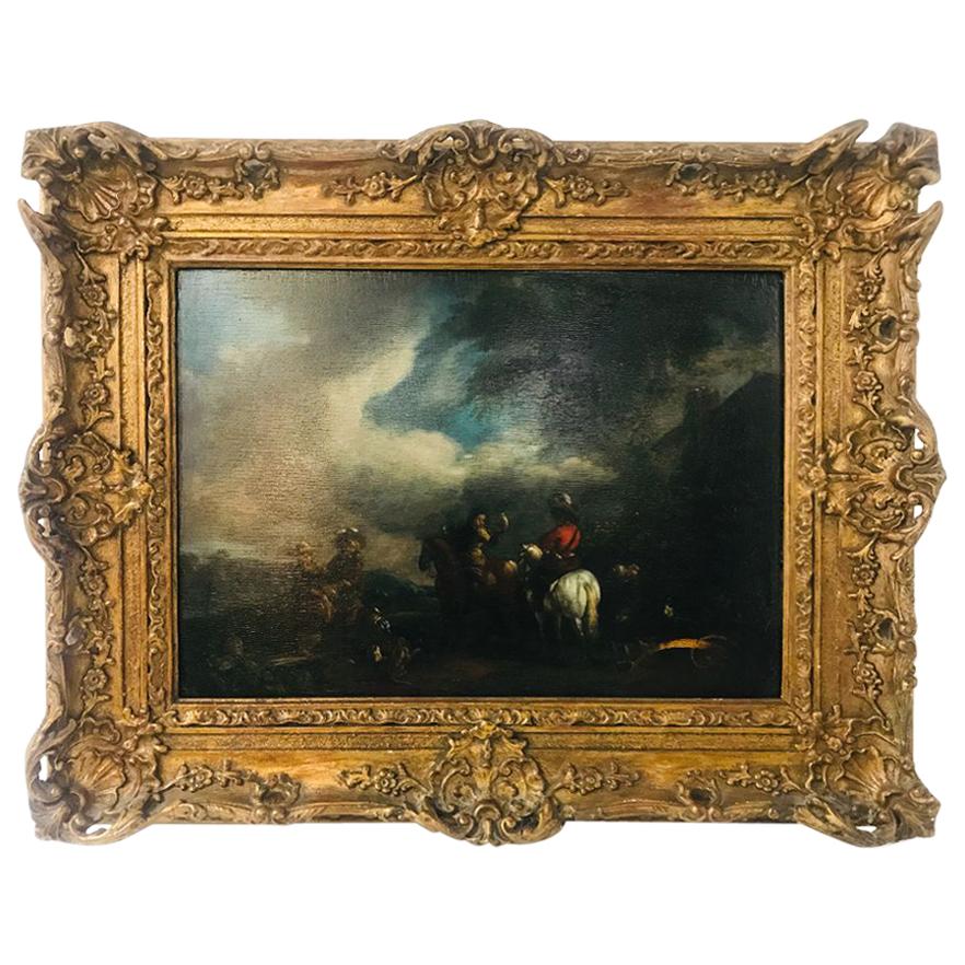 Early 18th Century Dutch Oil on Panel after Wouwerman