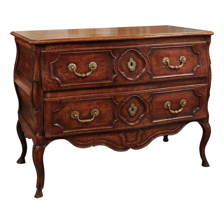 Commode Leg Mid-18th Century French Louis XV Walnut Commode with 2 Drawers ...