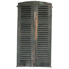 Pair of 19th Century French Shutters with Original Paint