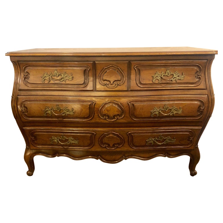 Oak Bodart Burn Impressed Bombay Country French Commode Chest Or