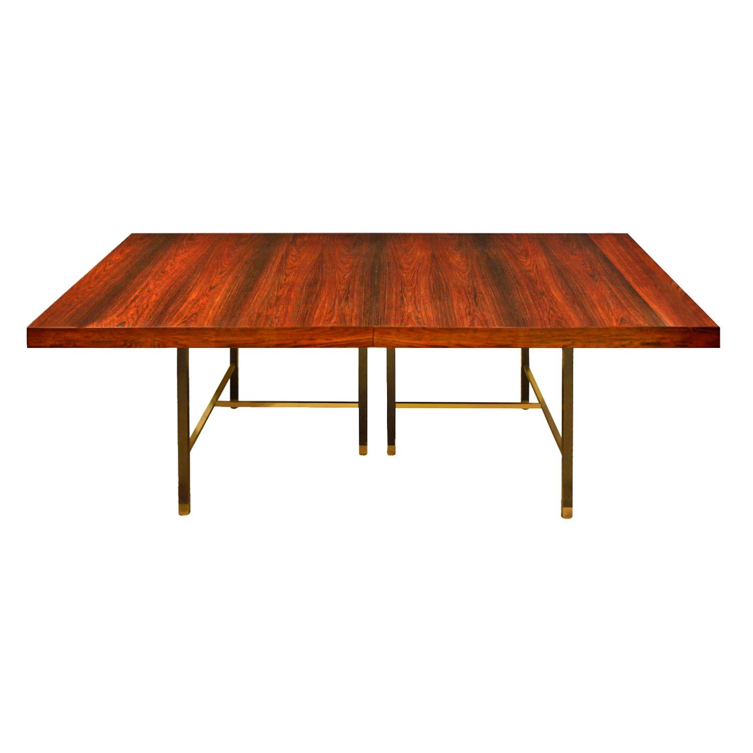 Harvey Probber Dining Table With 2 Leaves In Brazilian Rosewood 1950s (Signed)