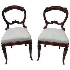 Pair of English Regency Simulated Rosewood Chairs Attributed to Gillows