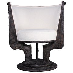 Paul Evans Sculpted Bronze Swivel Chair