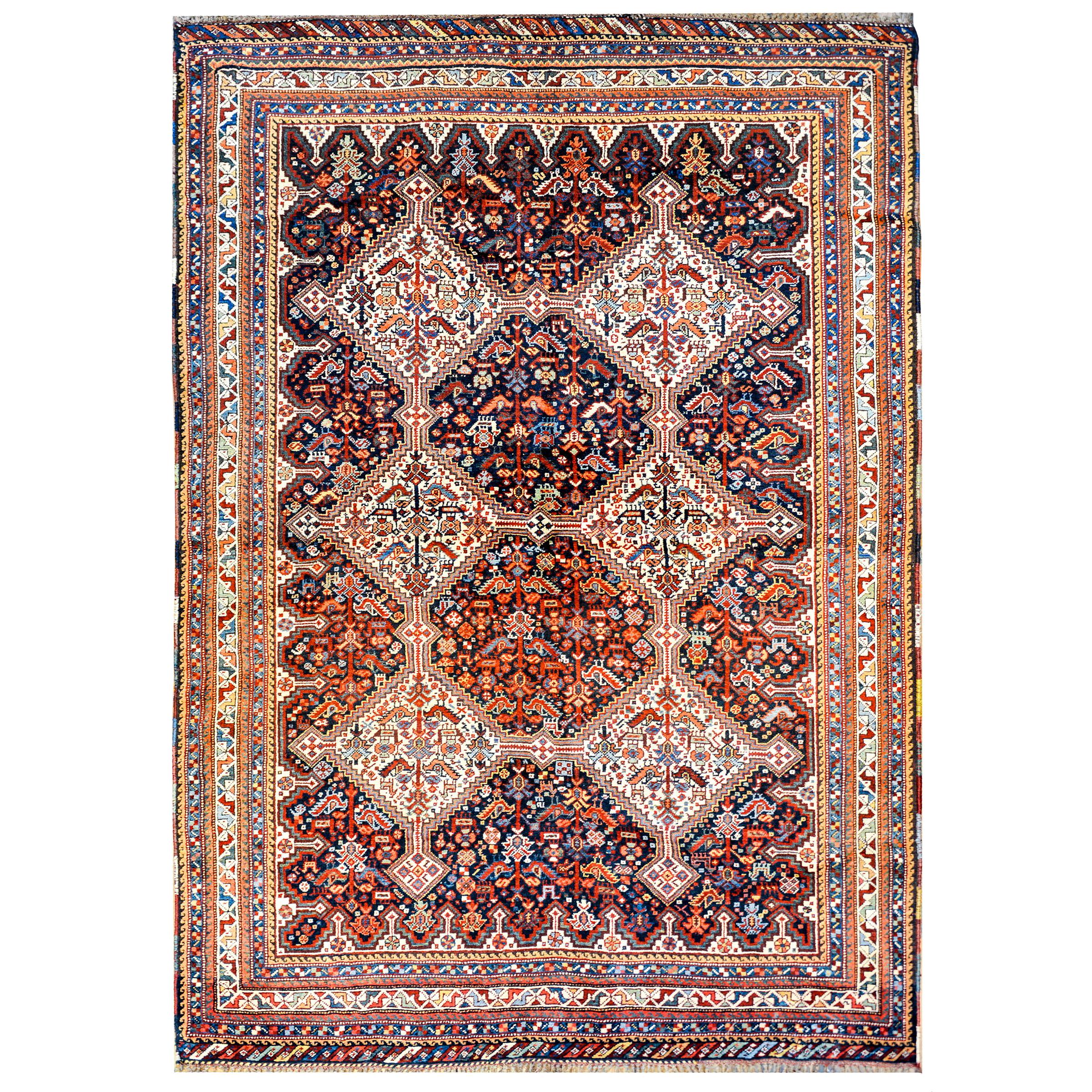 Outstanding Early 20th Century Kamseh Rug For Sale