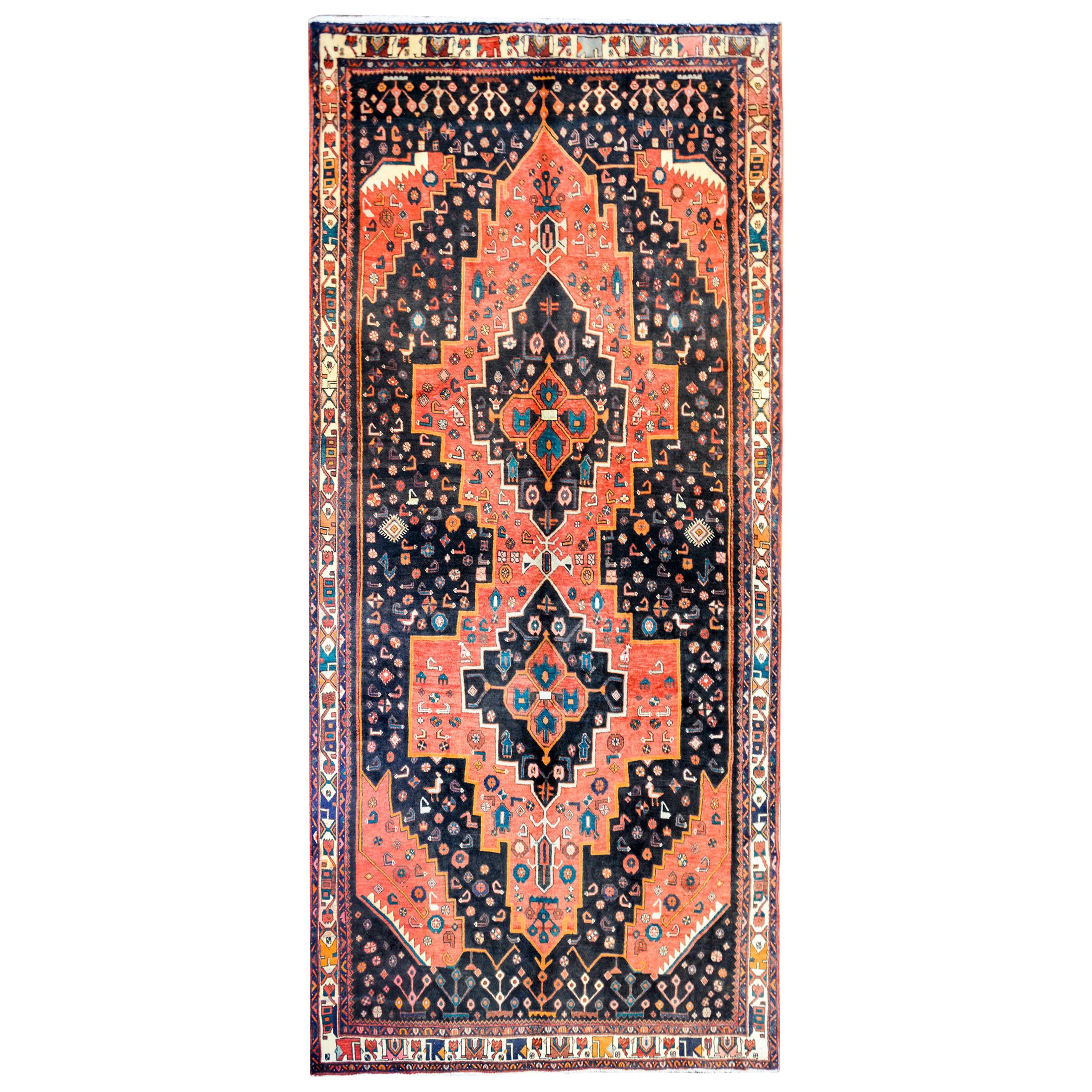 Beautiful Vintage Mazleghan Rug