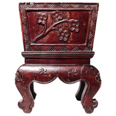 Antique Chinese Decorative Lacquered Wood Jardinière, Qing Dynasty