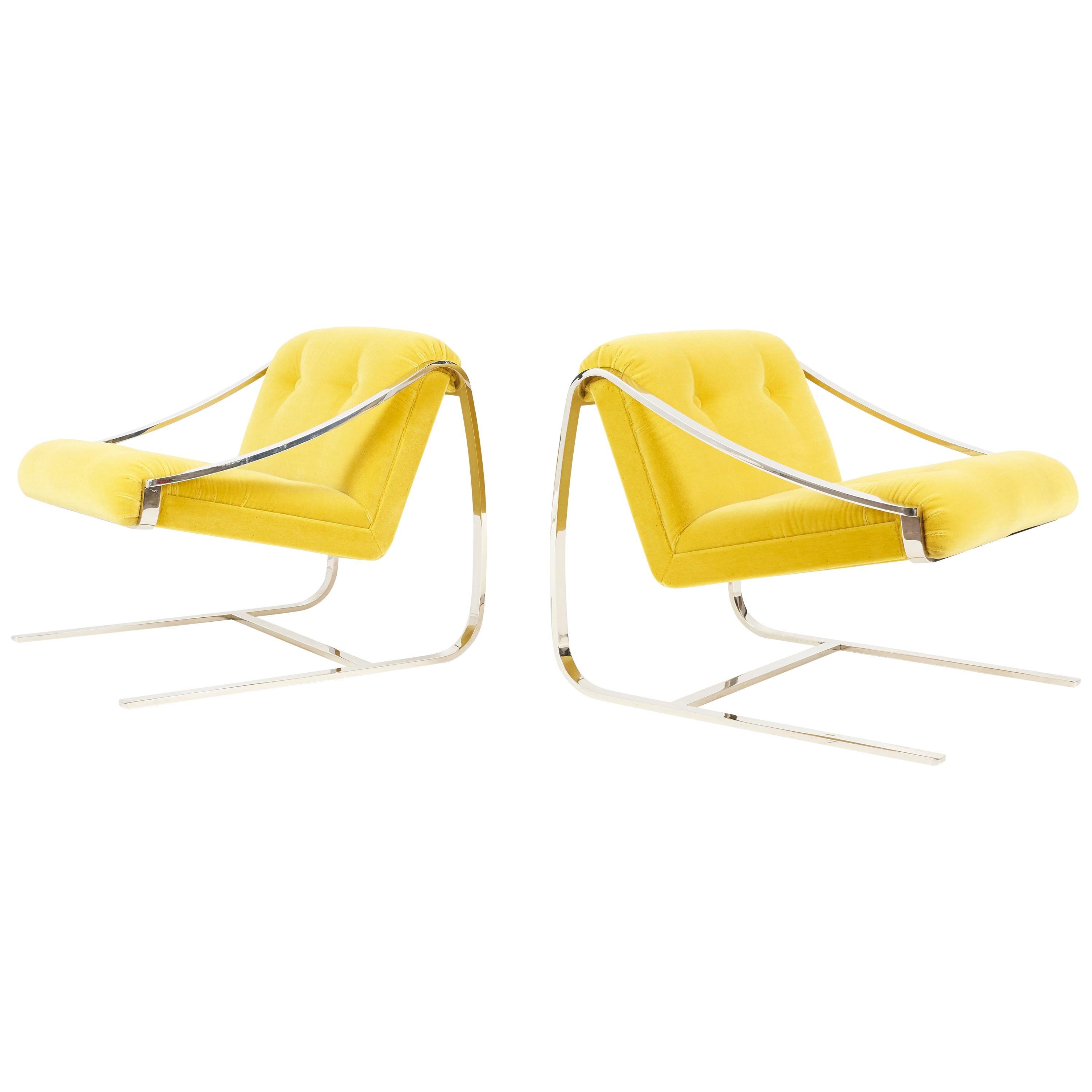 Charles Gibilterra "Plaza" Lounge Chairs for Brueton