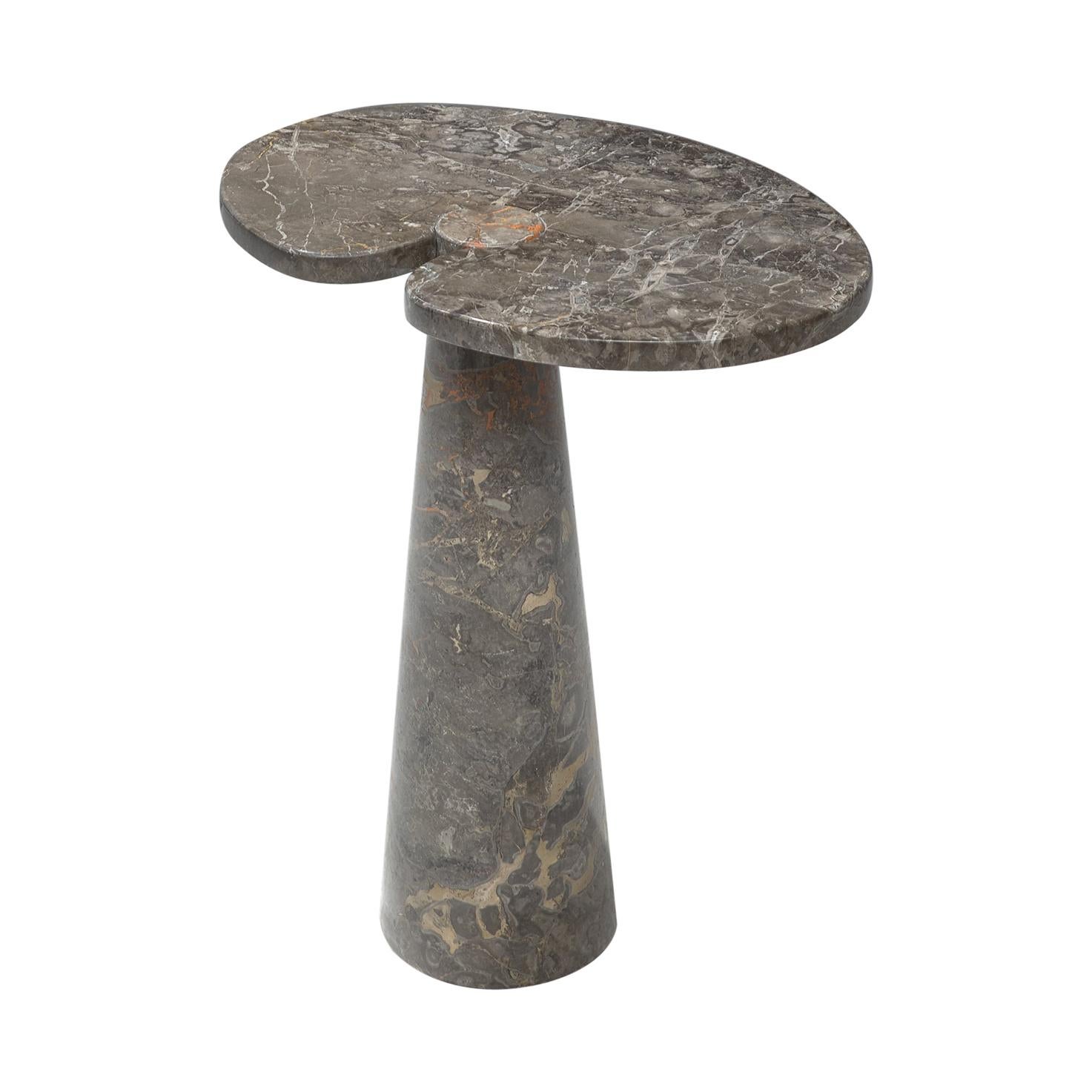 Angelo Mangiarotti 'Eros' Side Table in Grey Marble