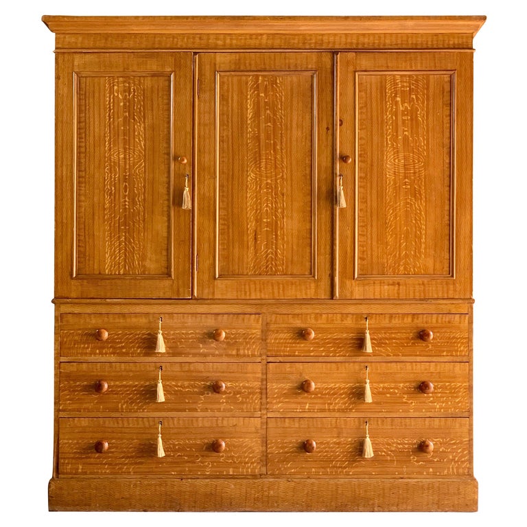 Scumbled Pin Victorian Housekeepers Cupboard Scumbled Pine Antique 19th Century ...
