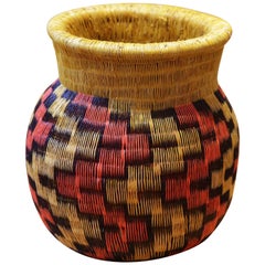 Colombian F Vase Hand-Braided