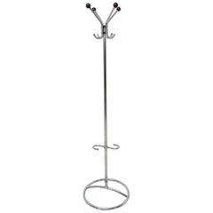 Vintage Bauhaus Chrome-Plated Coat Rack, 1930s, Bohemia