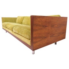 Vintage Rosewood Cased Three-Seat Sofa in Manner of Milo Baughman, circa 1970s