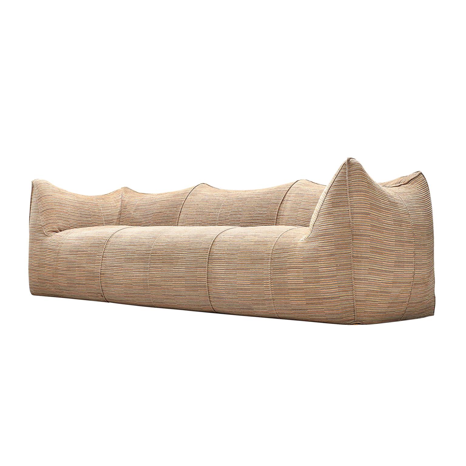 Mario Bellini Grand 'Le Bambole' Sofa in Beige Patterned Fabric