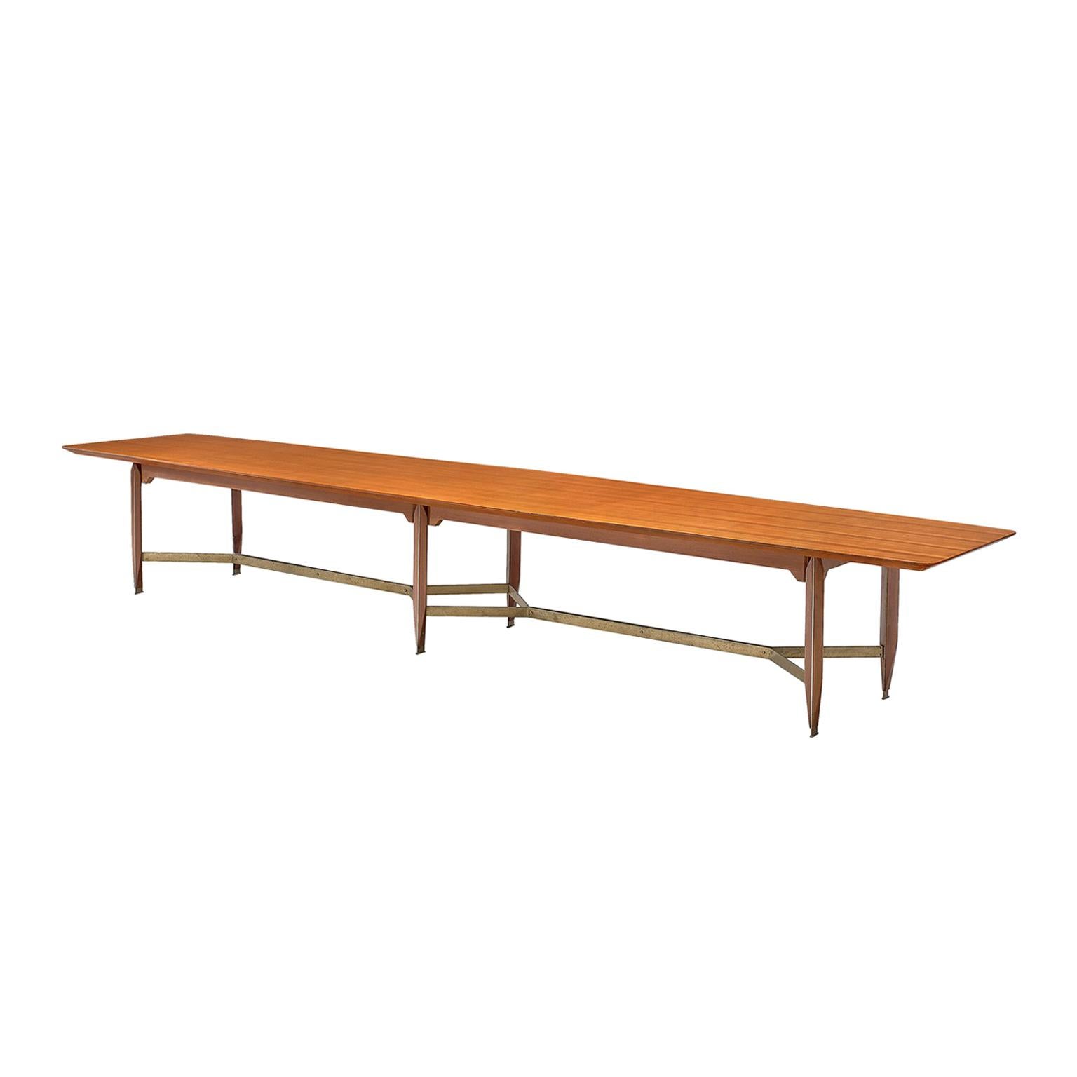 Giulio Moscatelli Long Conference Table in Teak