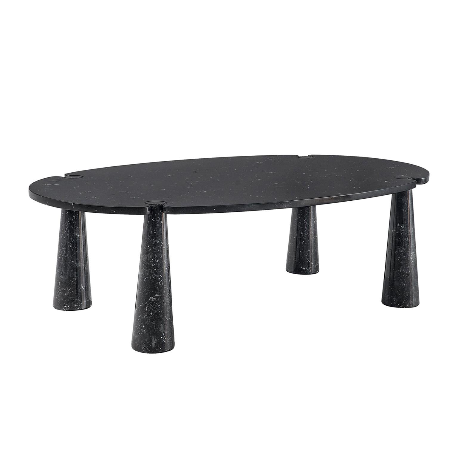 Angelo Mangiarotti Eros Marble Dining Table in Black Marble