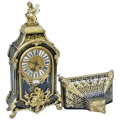 Louis XV Cartel Wall or Table Clock and Its Shelf Base, France, 1865