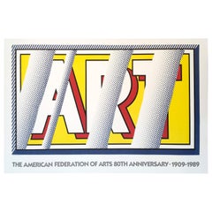 Roy Lichtenstein 'Reflections: Art' Rare Original 1989 Silkscreen Poster Print