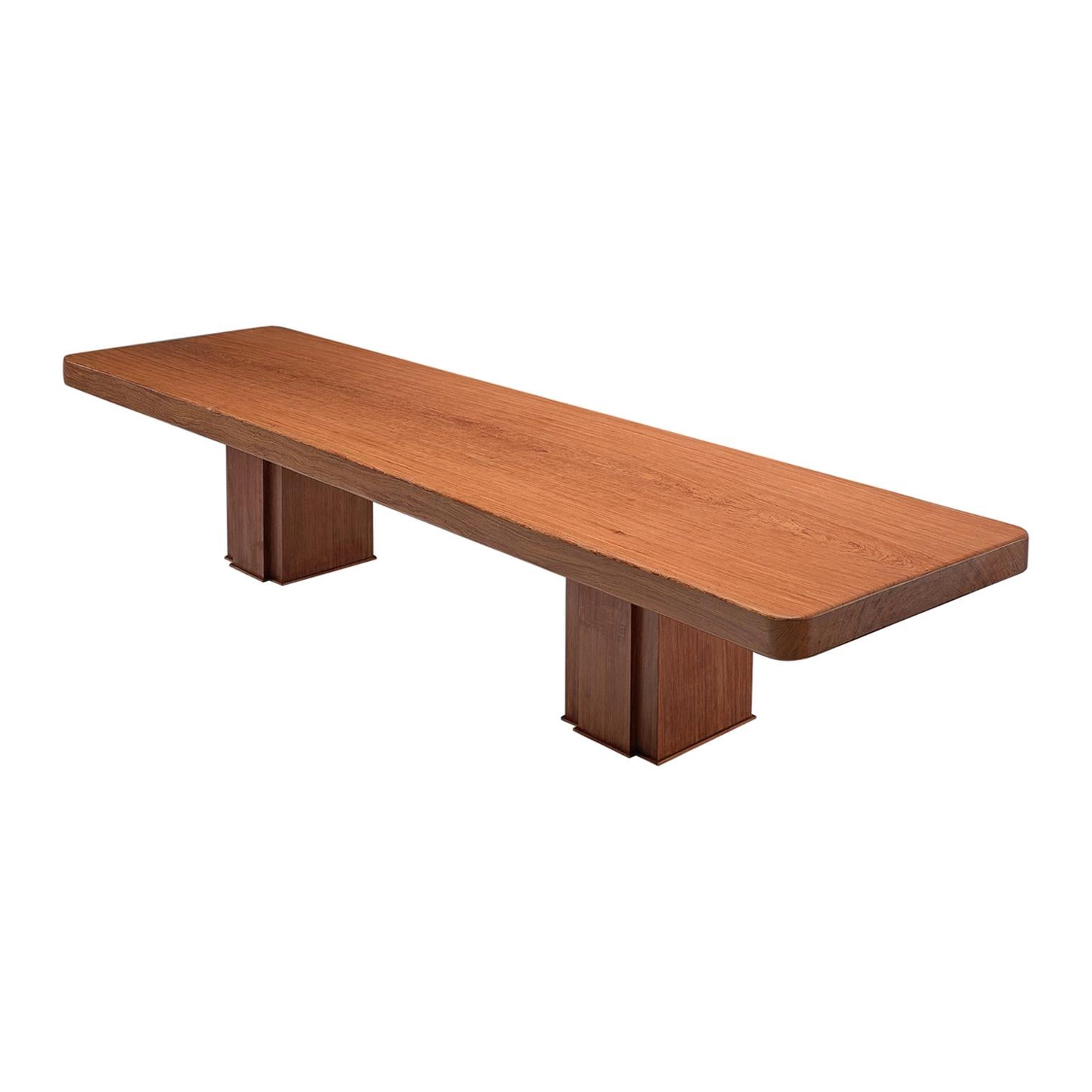 Spanish Conference Table in Solid Bubinga Wood