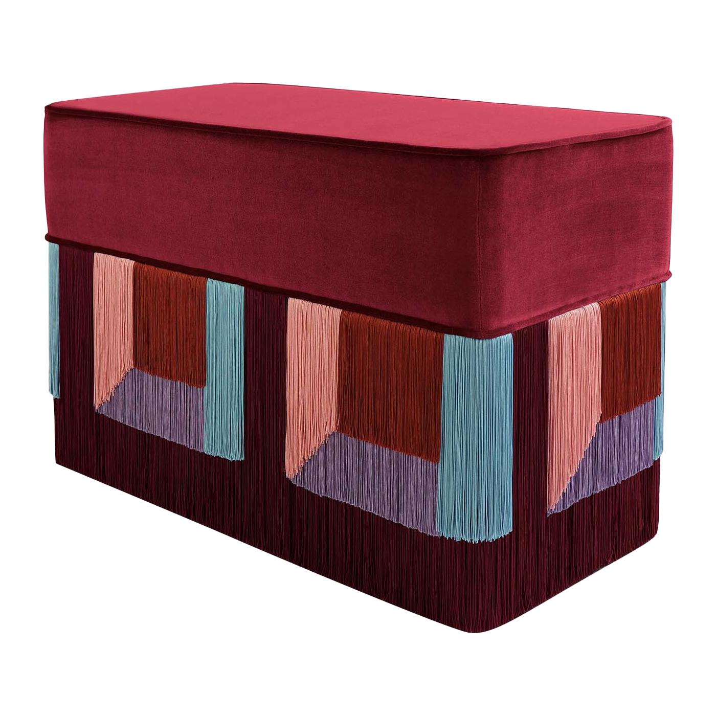 Couture Geometric Red Giò Bench For Sale