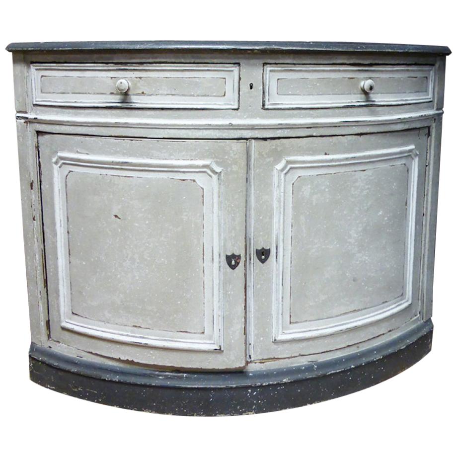 19th Century French Painted Wood Corner Cupboard