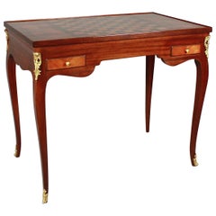 19th Century Louis XV Style Mahogany Tric-Trac Table