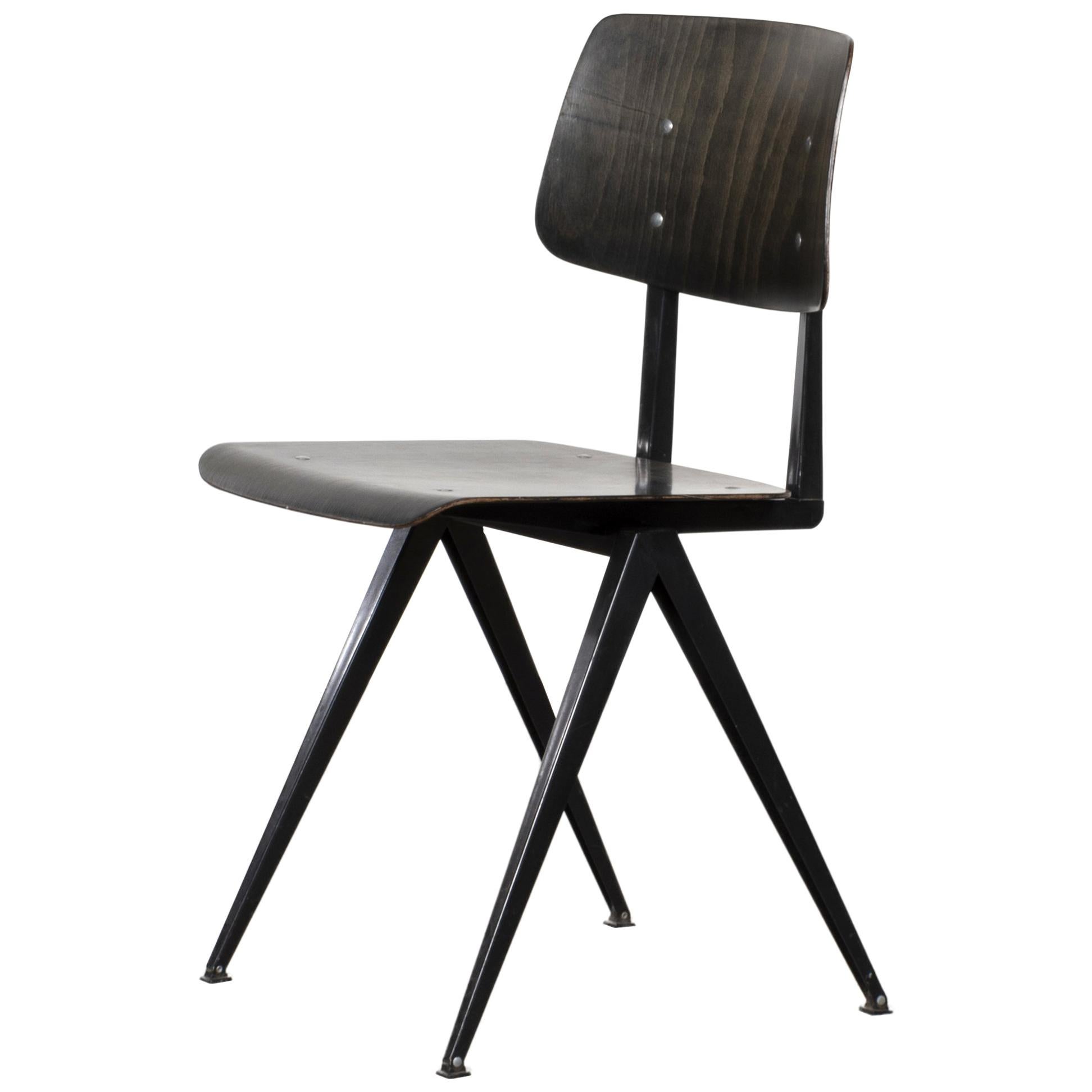 Vintage Galvanitas Plywood Chair S16 Dark Ebony, Netherlands