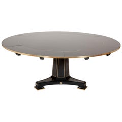 Modern Brass Mounted Empire Style Expandable Dining Table by David Linley