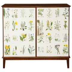Mahogany Flora Cabinet in the Manner of Josef Frank, Sweden, 1960s