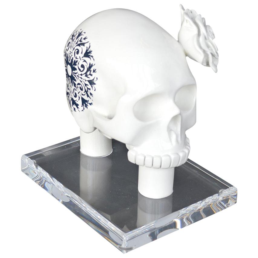 White Resin Skull For Sale