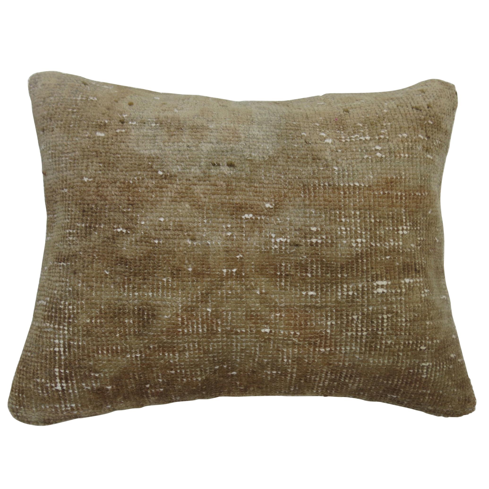 Neutral Tone Oushak Rug Pillow For Sale