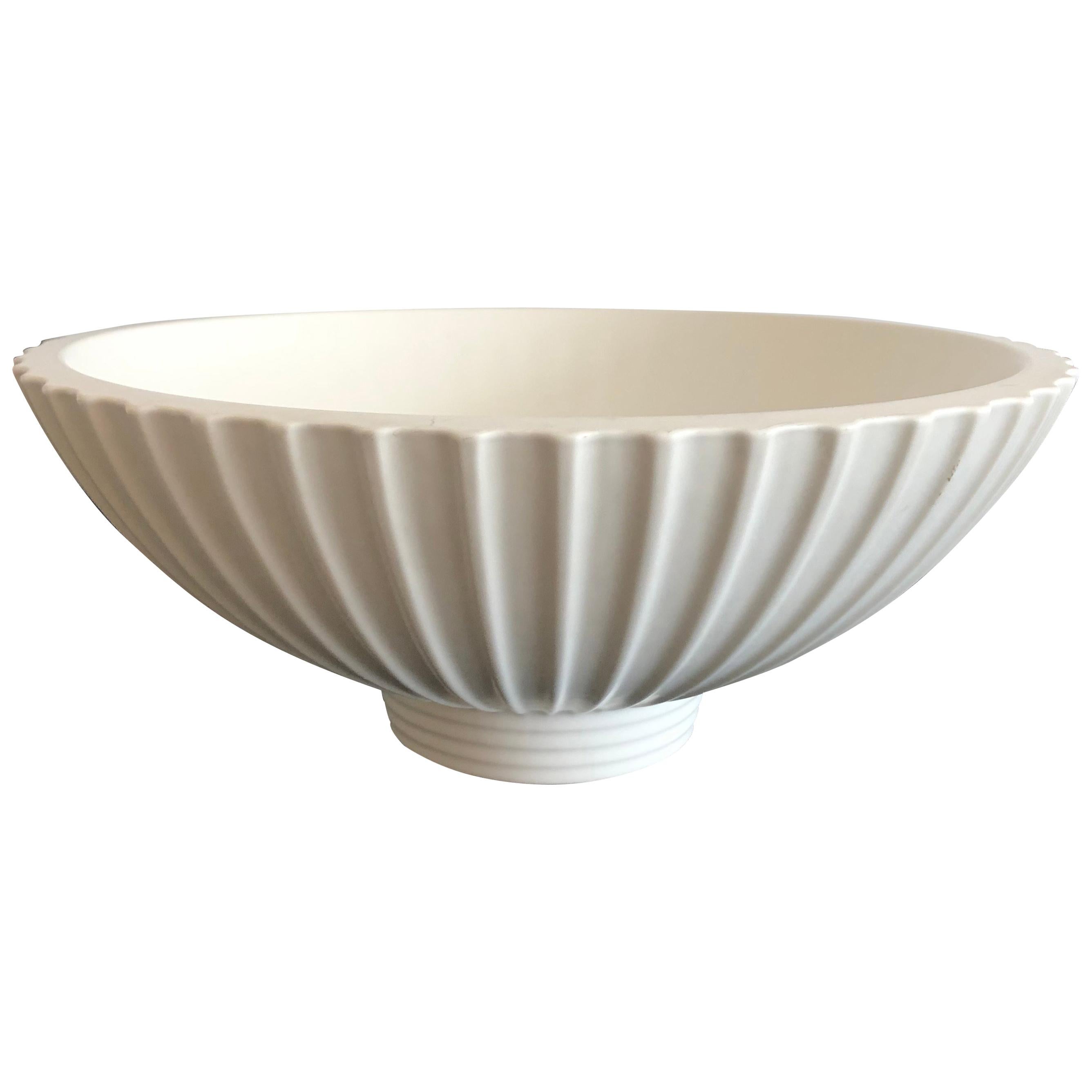 Art Deco Keith Murray Wedgwood Moonstone Glazed Bowl