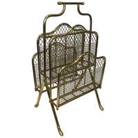 Rattan Magazine Rack, France, circa 1940 For Sale at 1stDibs