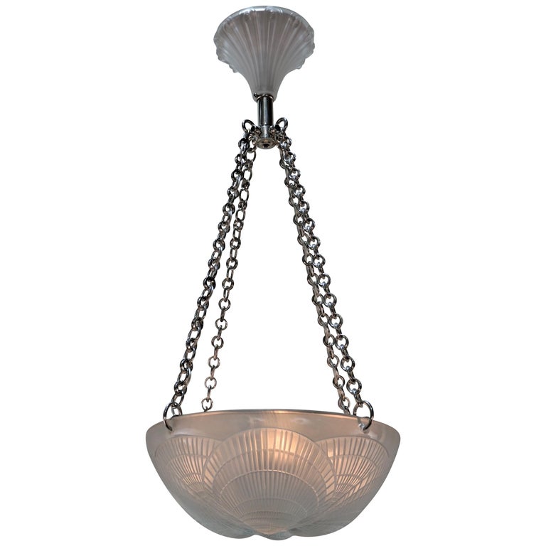René Lalique Sea S Design Chandeliers René Lalique Sea S Design Chandeliers