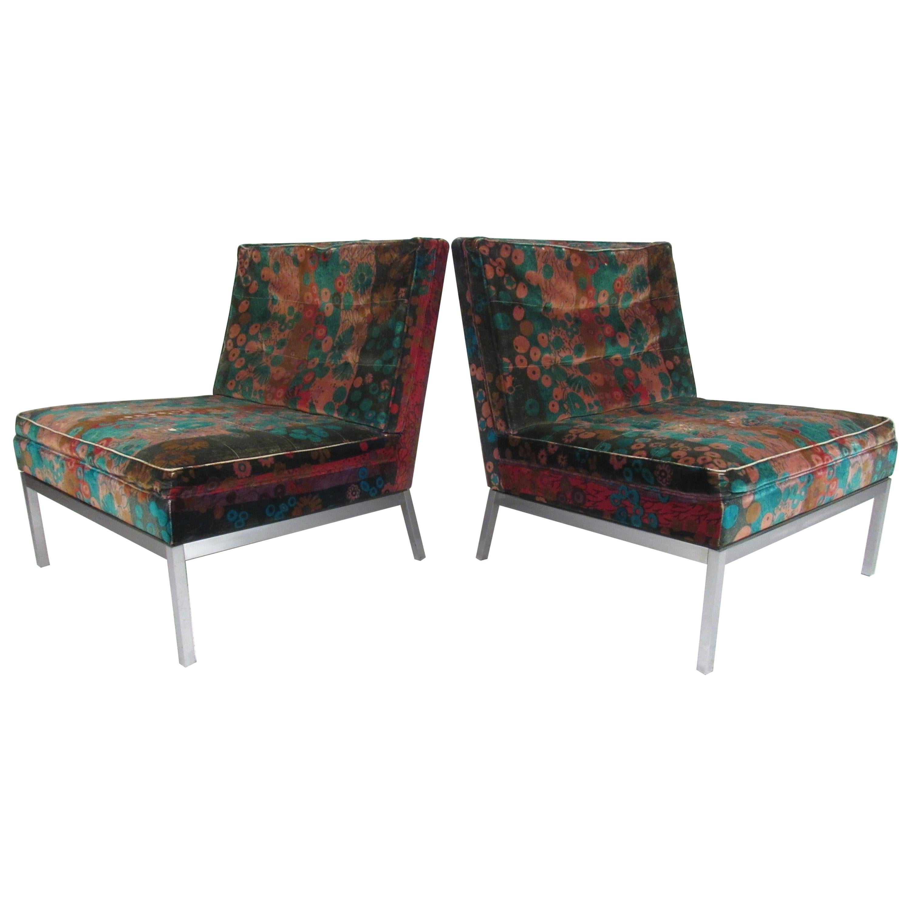 Pair of Midcentury Slipper Lounge Chairs by Knoll Associates Inc